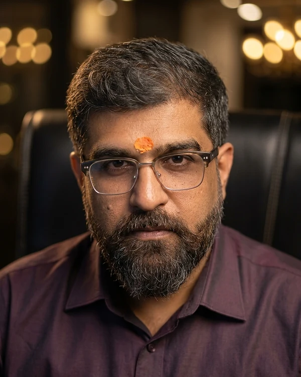 Harshvardhan, founder of Resoudre Tech, at a whiteboard